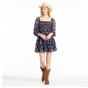 SACHIN + BABI Dress Size XS Evening Gown NEW LOLA Dress Botanical Mini Smocked